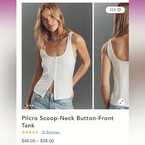 NWT Anthropologie white tank